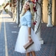 Denim shirt with skirt