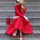 What can I wear with a red dress?
