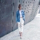 White ripped jeans