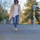Jeans with beads