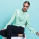 Blouse with frill