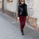 Burgundy trousers