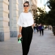 High-waisted trousers