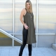 Long T-shirt for women with side slits