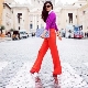 What can I wear with red pants?