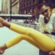 What can I wear with yellow pants?