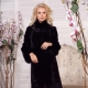 Mouton coat with mink trim