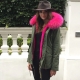 Parka with colored fur