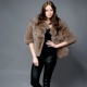 Fur coat of an autolady from a polar fox