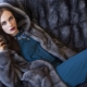 Blue mink fur coat