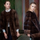 Sheared nutria fur coat