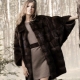 Bat sleeve fur coat