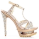 Sandals with rhinestones and stones
