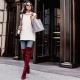 Suede stocking boots