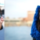Knitted head scarf