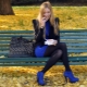 Blue ankle boots