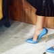 Blue high heels