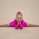 Gymnastic leotard with a skirt for girls