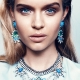 Earrings with aquamarine