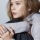Earrings with diamonds in white gold