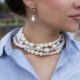 Earrings with mother of pearl