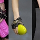 Women's leather fingerless gloves