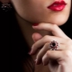 Ring with garnet