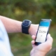 Sports watch in the form of a bracelet with a heart rate monitor, pedometer and tonometer