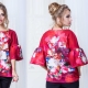 Blouse pattern with raglan sleeves