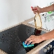 How to clean a glass ceramic hob from carbon deposits?