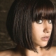Beautiful options for a square for lengthening with bangs for an oval face shape