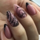 Black French manicure with a pattern: techniques and trends of the season