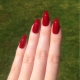 Sharp shape red nails design
