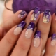 Purple nail design: style features and decor ideas