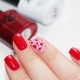 Interesting and unusual design options for scarlet manicure