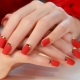 Interesting ideas of red matte manicure