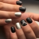 How to get a manicure in black with silver?