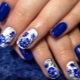 How to make a Gzhel manicure?