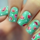 How to make a stylish watermelon manicure?