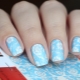 Fashionable ideas for combining blue and white colors in manicure