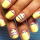 Fashion trends of manicure in yellow tones