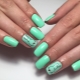 Mint manicure: options and decor ideas