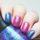 We design manicure in blue and pink colors