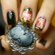 Original design options for manicure with peonies