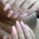Pink manicure with rhinestones: sparkle and femininity