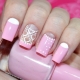 Create a beautiful manicure with pink and white colors