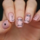 Options for a beautiful manicure with lettering on the nails