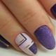 Bright and delicate ideas for combining purple and white in manicure