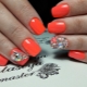Orange gel polish design