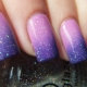 Gradient glitter manicure on nails